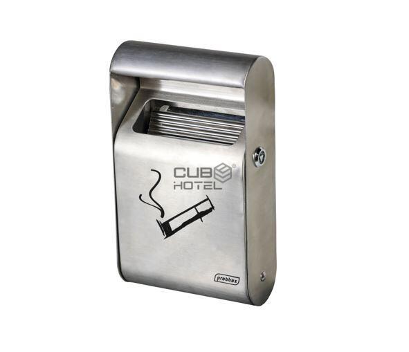 Cenicero de pared para exterior de 1,5 L en acero inoxidable